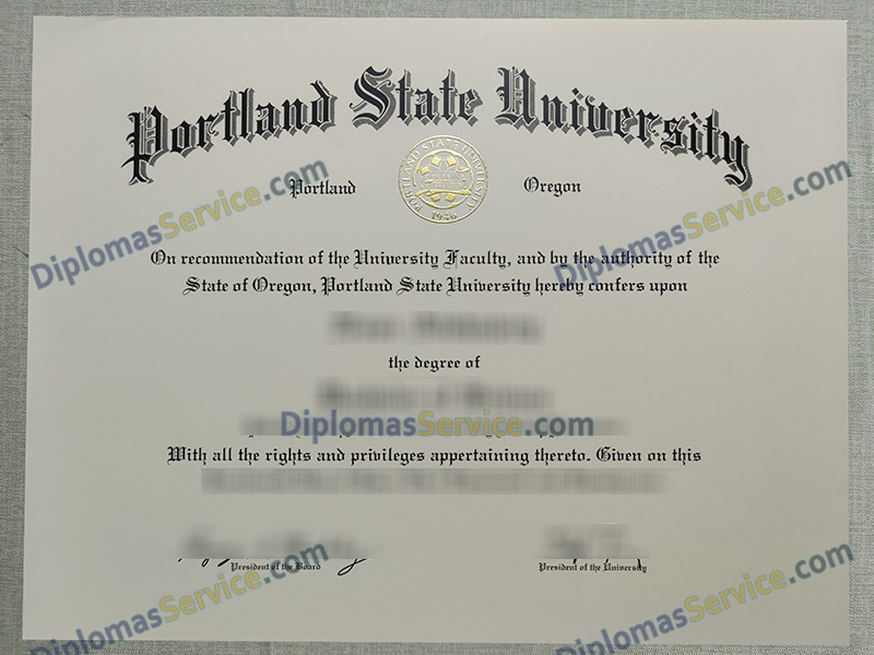 Portland State University diploma, Portland State University degree,