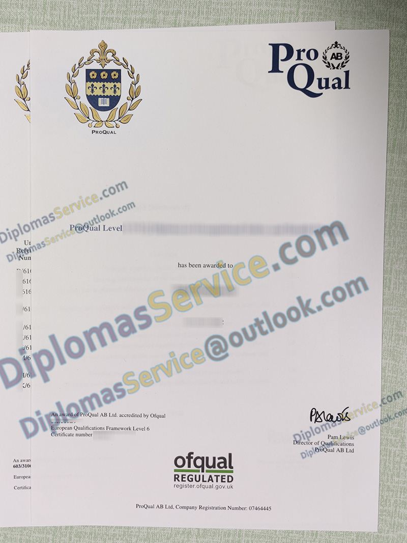 ProQual diploma, ProQual certificate,