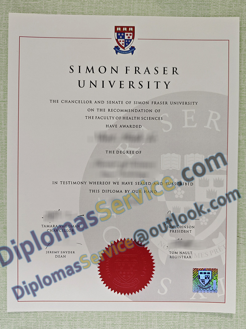 Simon Fraser University diploma, Simon Fraser University degree,