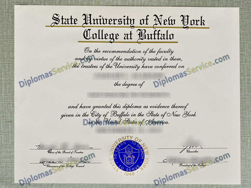 Buffalo State College diploma, College at Buffalo degree,