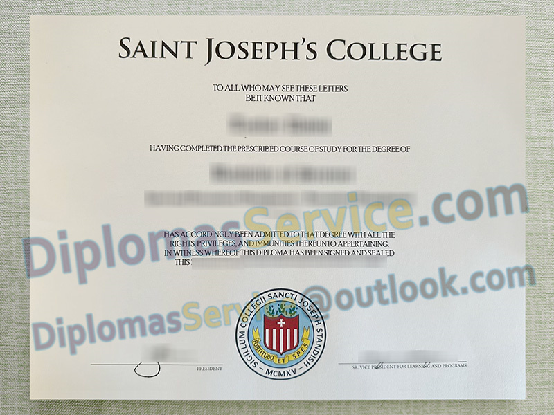 Saint Joseph's College of Maine diploma, Saint Joseph's College of Maine degree,