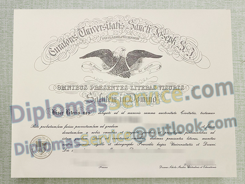 Saint Joseph's University diploma, Saint Joseph's University degree,