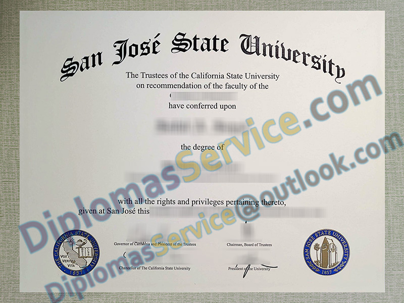 San José State University diploma, SJSU diploma,