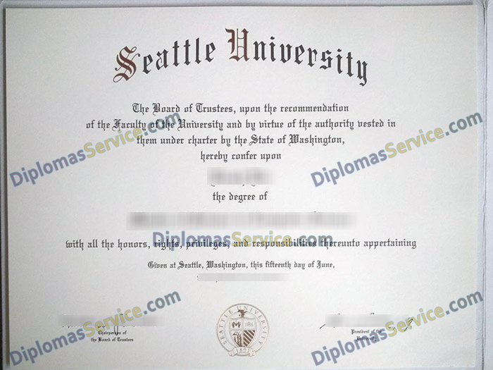 Seattle University diploma, Seattle University degree,