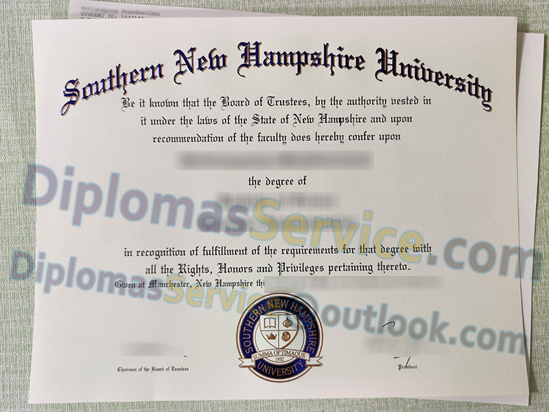 Southern New Hampshire University diploma, Southern New Hampshire University degree,