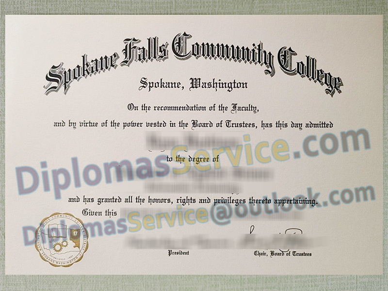 Spokane Falls Community College diploma, Spokane Falls Community College degree,