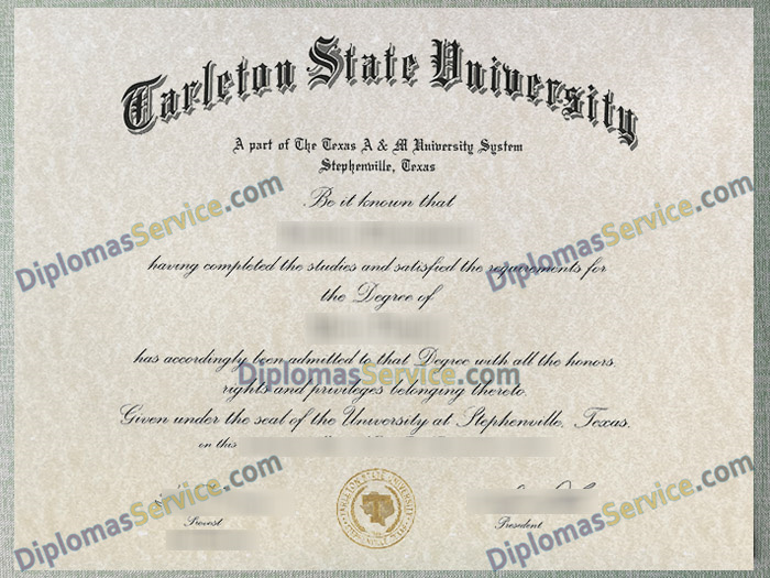 Tarleton State University diploma, Tarleton State University degree,