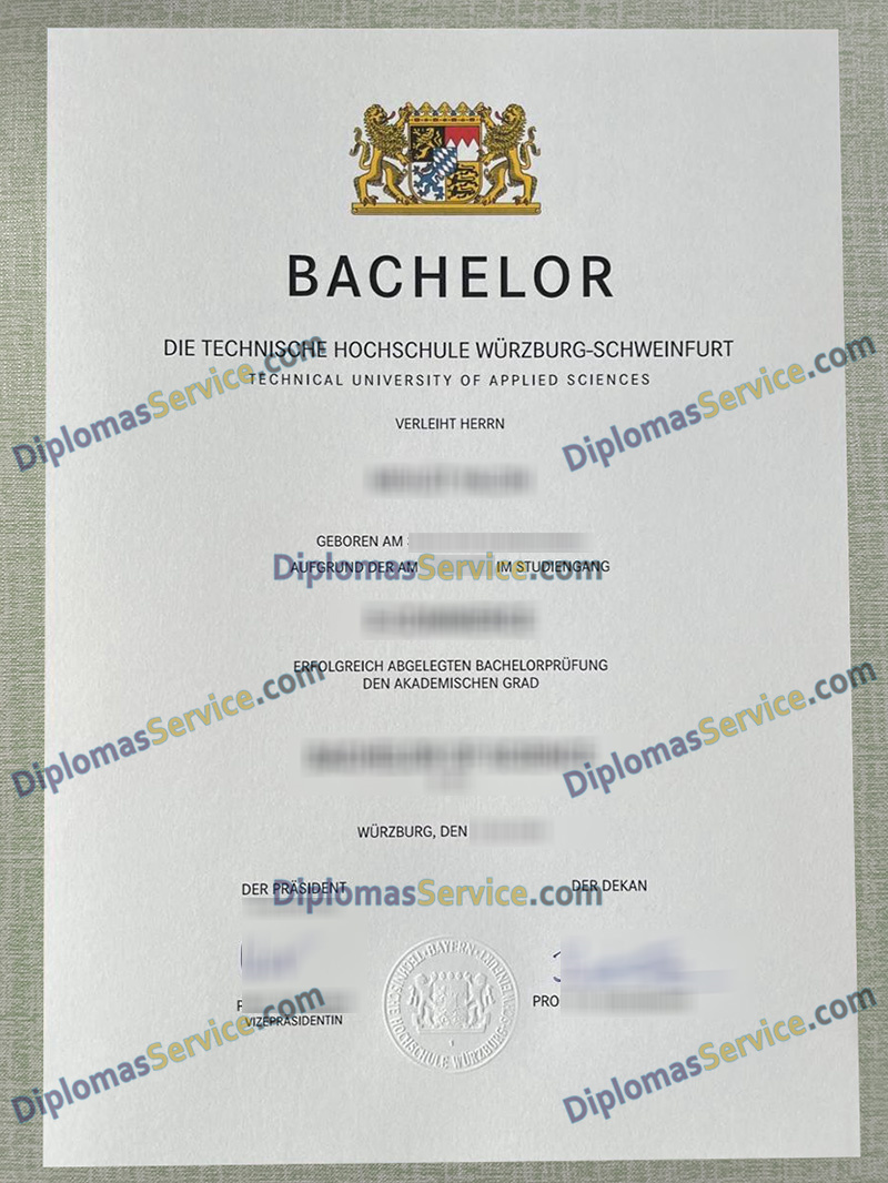 Technische Hochschule Würzburg-Schweinfurt urkunde, Technische Hochschule Würzburg-Schweinfurt degree,