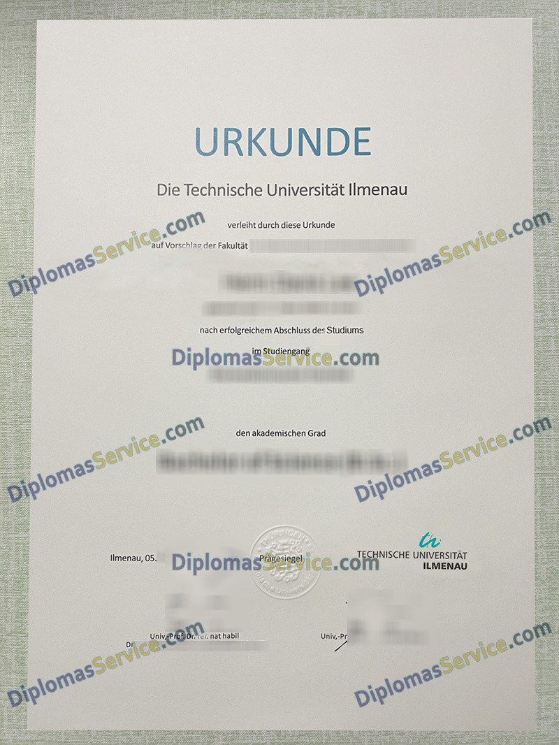 Technische Universität Ilmenau urkunde, Technische Universität Ilmenau degree,