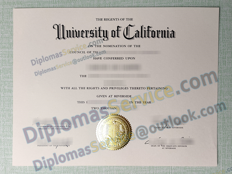 UC Riverside diploma, University of California Riverside degree,