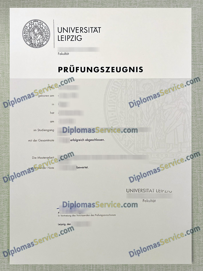 Universität Leipzig zeugnis, Universität Leipzig transcript,