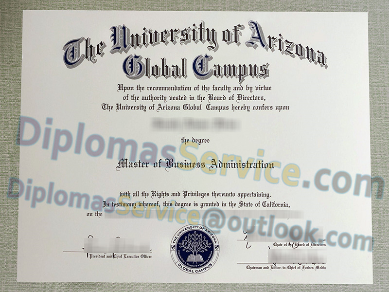 University of Arizona Global Campus diploma, UAGC degree,