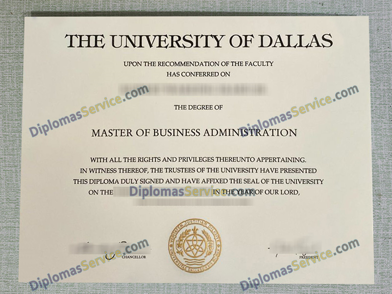 University of Dallas diploma, University of Dallas degree,