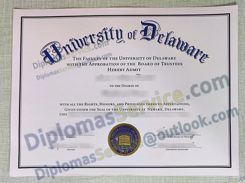 University of Delaware diploma, University of Delaware degree,