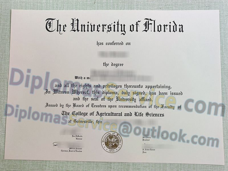 University of Florida diploma, University of Florida degree,