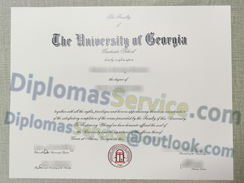 University of Georgia diploma, University of Georgia degree,