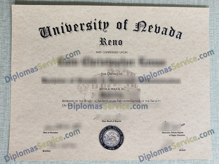 University of Nevada Reno diploma, University of Nevada Reno degree,