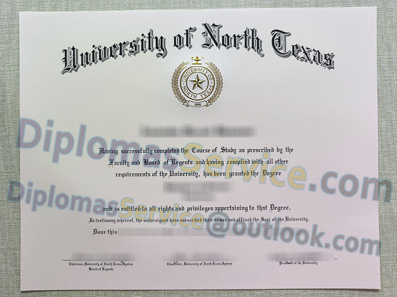 University of North Texas diploma, University of North Texas degree,