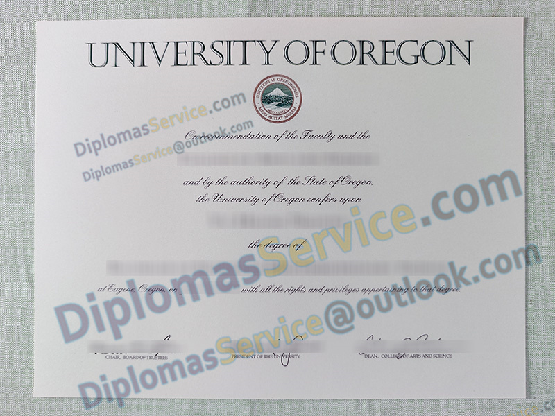 University of Oregon diploma, University of Oregon degree,