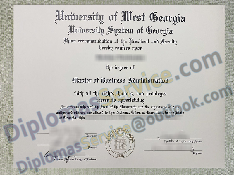 University of West Georgia diploma, University of West Georgia degree,