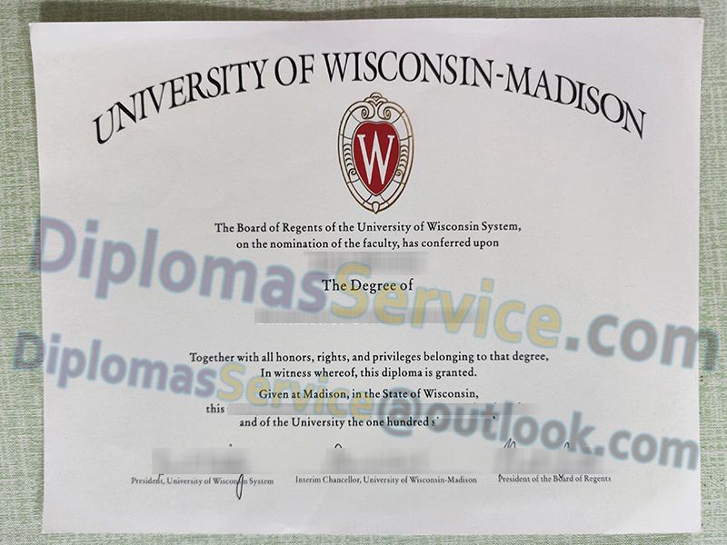 University of Wisconsin Madison diploma, UW Madison degree,