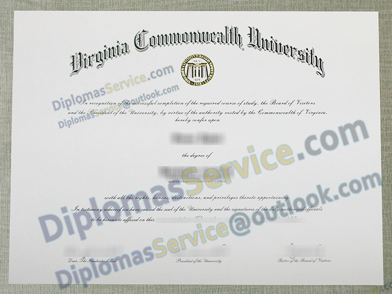 Virginia Commonwealth University diploma, Virginia Commonwealth University degree,
