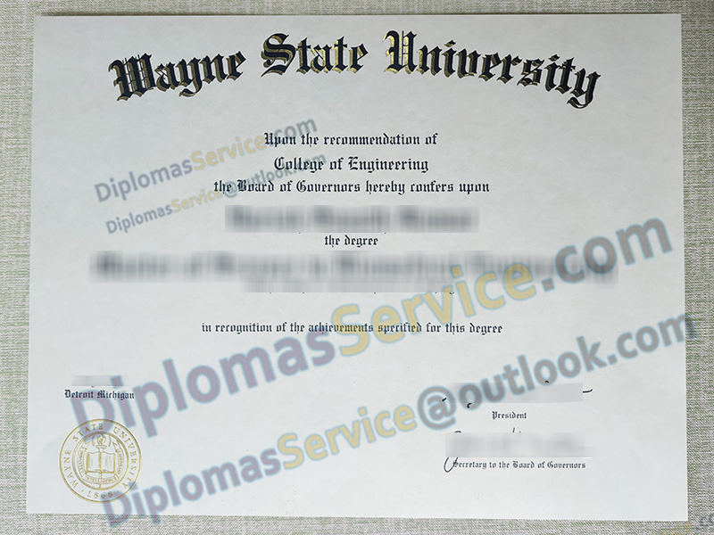Wayne State University diploma, Wayne State University degree,