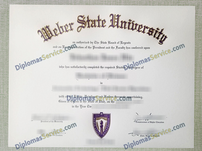 Weber State University diploma, Weber State University degree,