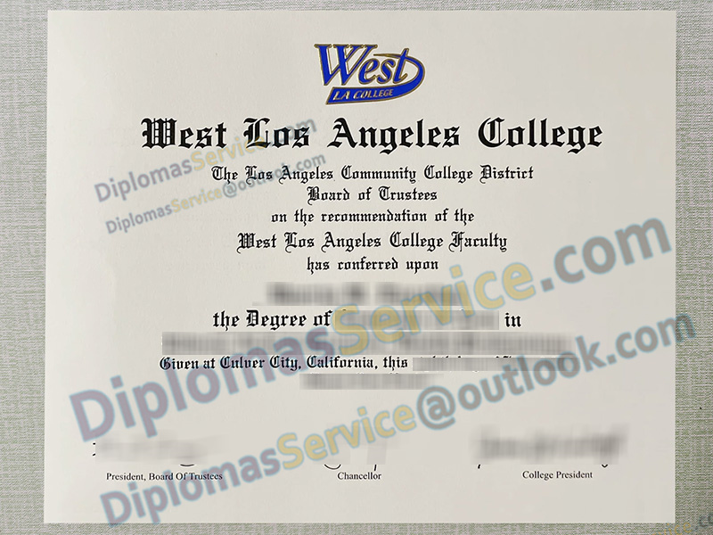 West Los Angeles College diploma, West Los Angeles College degree,