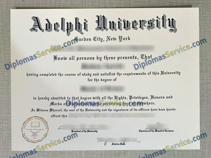 Adelphi University diploma, Adelphi University degree,