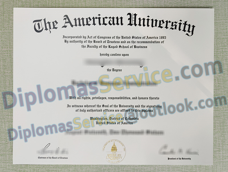 American University diploma, American University degree,
