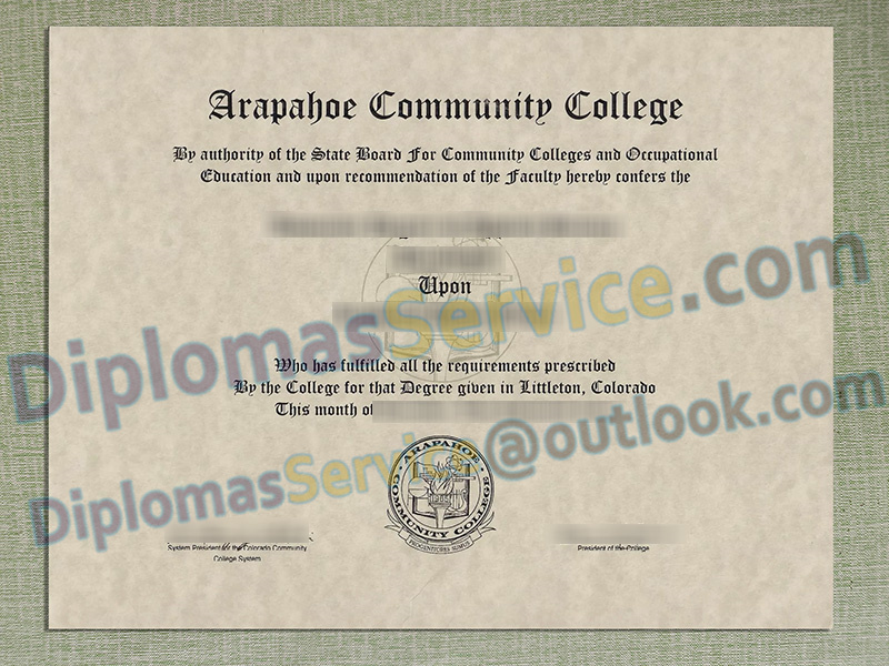 Arapahoe Community College diploma, Arapahoe Community College degree,