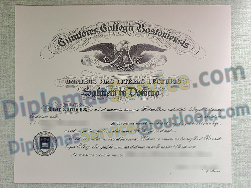 Boston College diploma, Boston College degree,