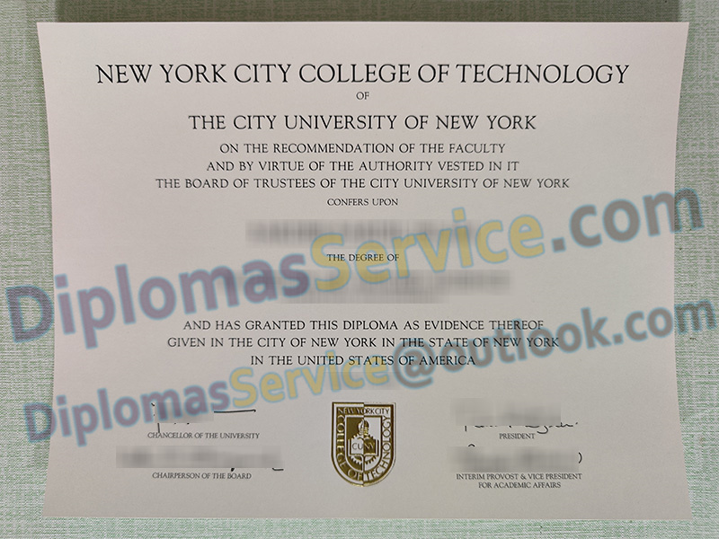 City Tech diploma, New York City College of Technology degree