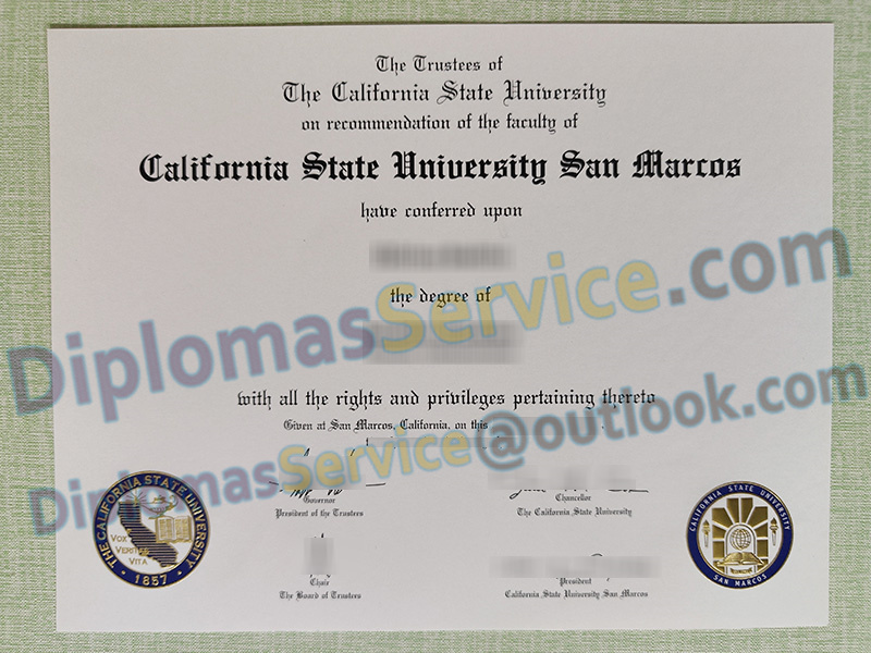 Cal State San Marcos diploma, California State University San Marcos degree,