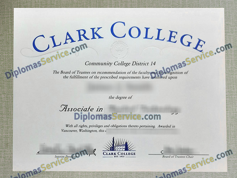 Clark College diploma, Clark College degree,