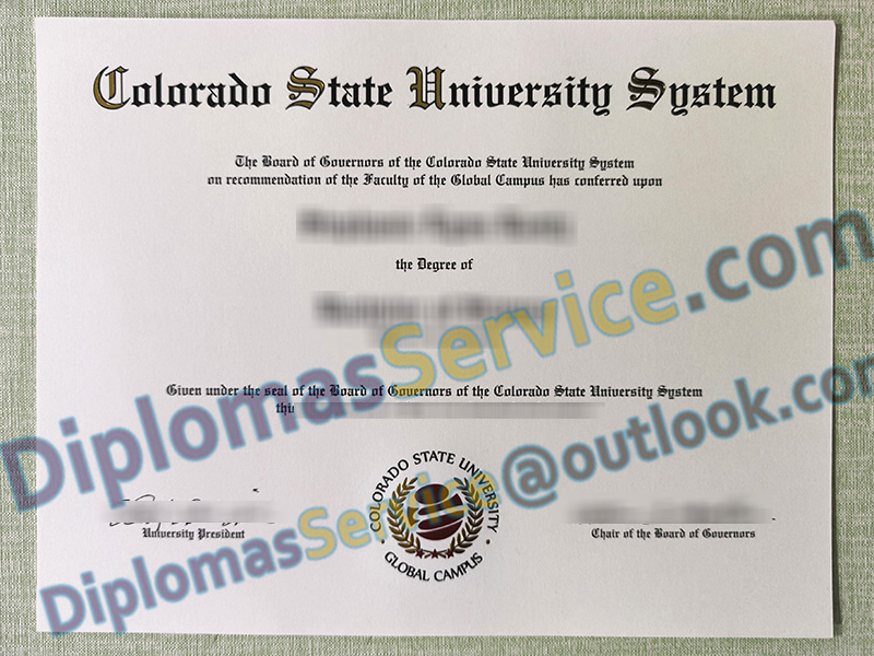 Colorado State University Global diploma, Colorado State University Global degree,