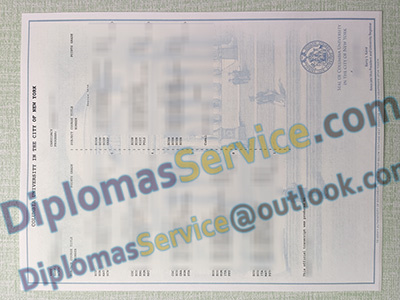 Columbia University transcript