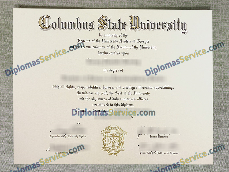 Columbus State University diploma, Columbus State University degree,