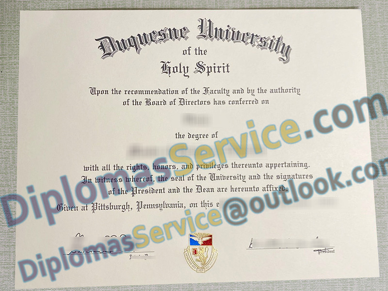 Duquesne University diploma, Duquesne University degree,