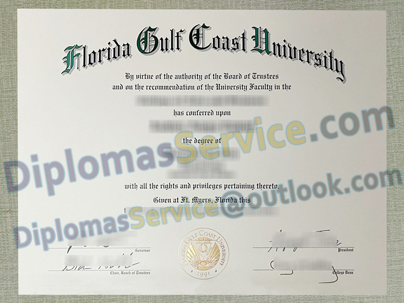 Florida Gulf Coast University diploma, Florida Gulf Coast University degree,