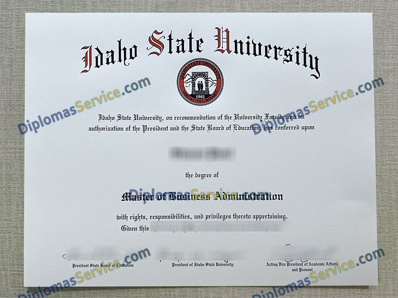Idaho State University diploma, Idaho State University degree,