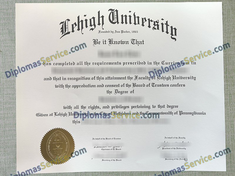 Lehigh University diploma, Lehigh University degree,