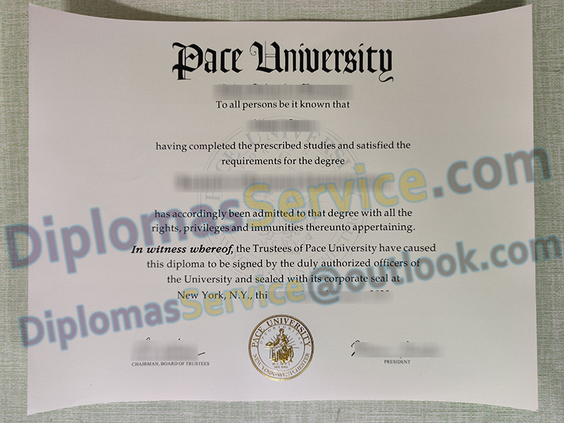 Pace University diploma, Pace University degree,
