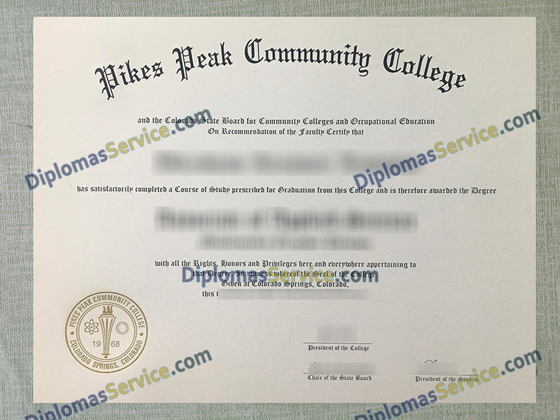 Pikes Peak Community College diploma, Pikes Peak Community College degree,