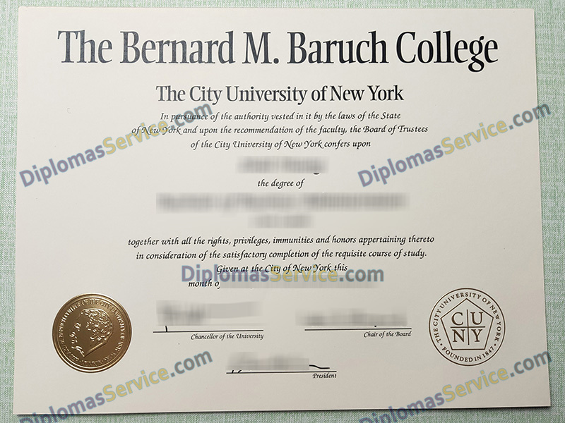 Baruch College diploma, Bernard M. Baruch College degree,