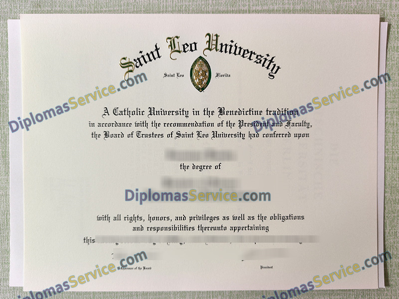 Saint Leo University diploma, Saint Leo University degree,