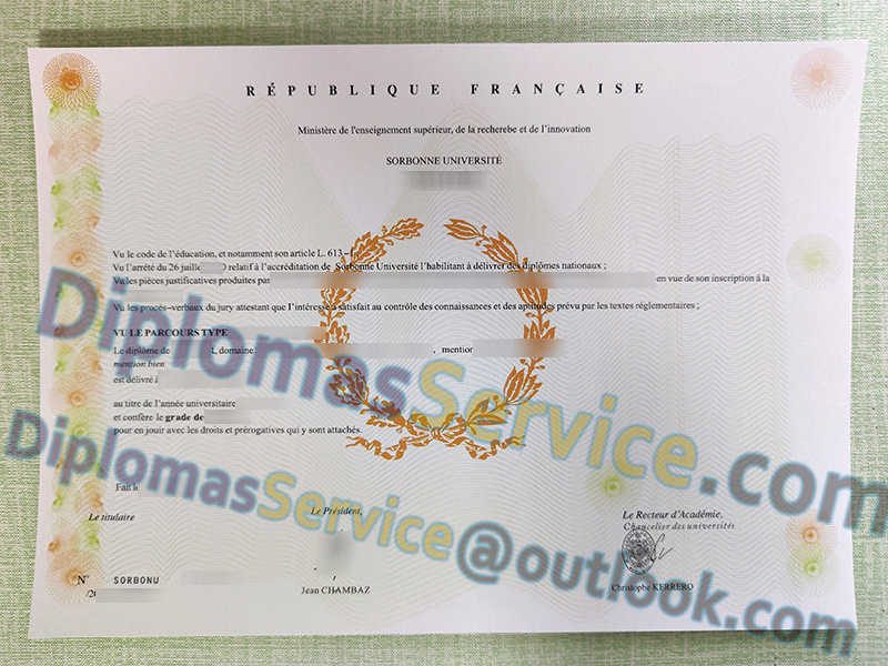 Sorbonne Université diplôme, Sorbonne Université licence,