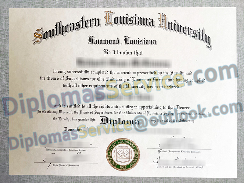 Southeastern Louisiana University diploma, Southeastern Louisiana University degree,