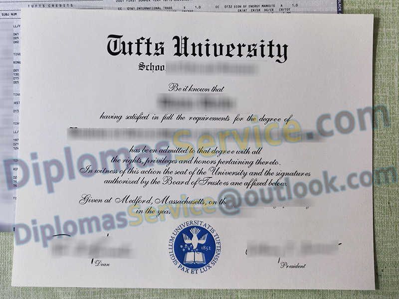 Tufts University diploma, Tufts University degree,